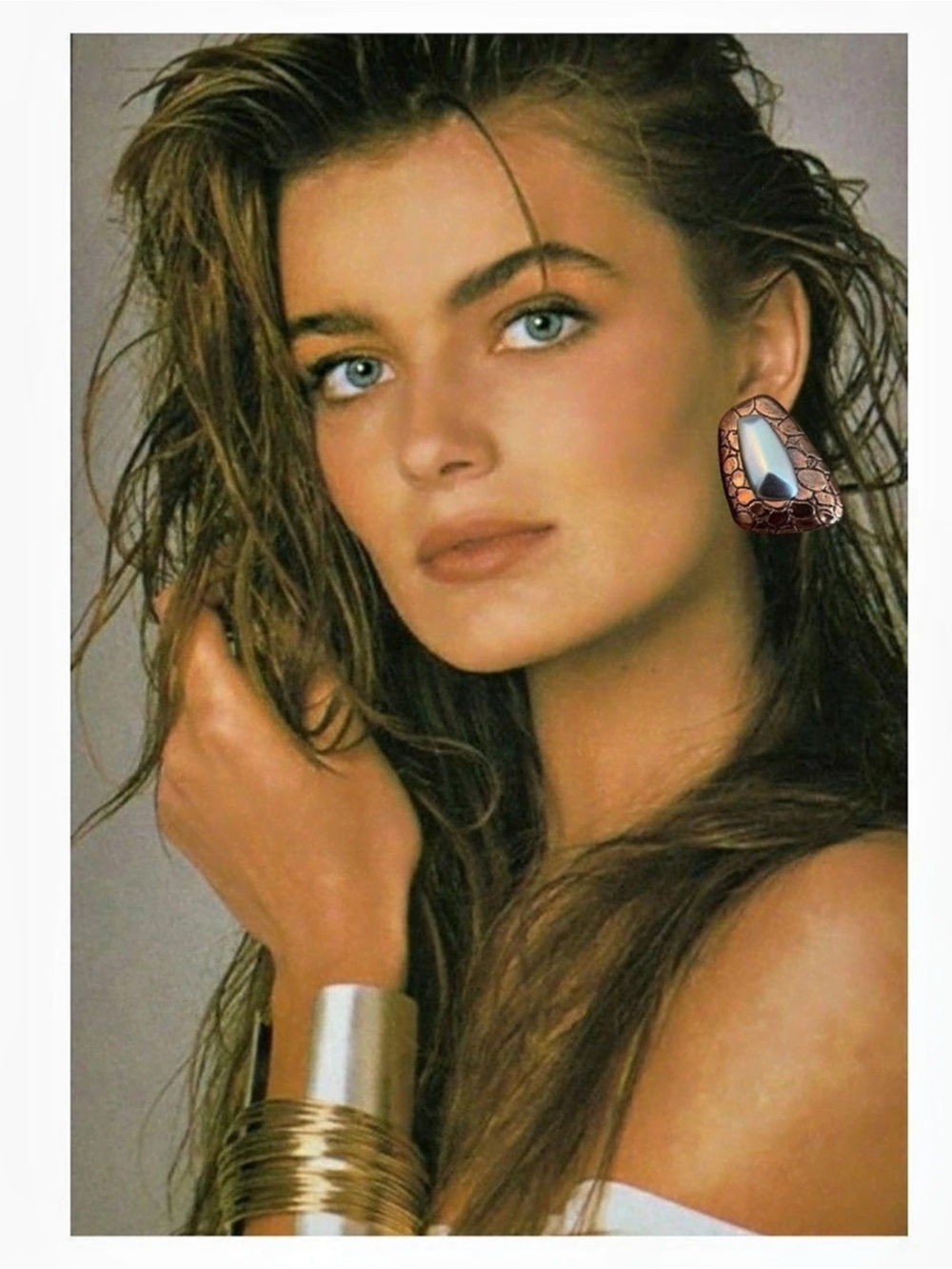 Monet Textured Animal Print Drop Earrings in Copper & Silver